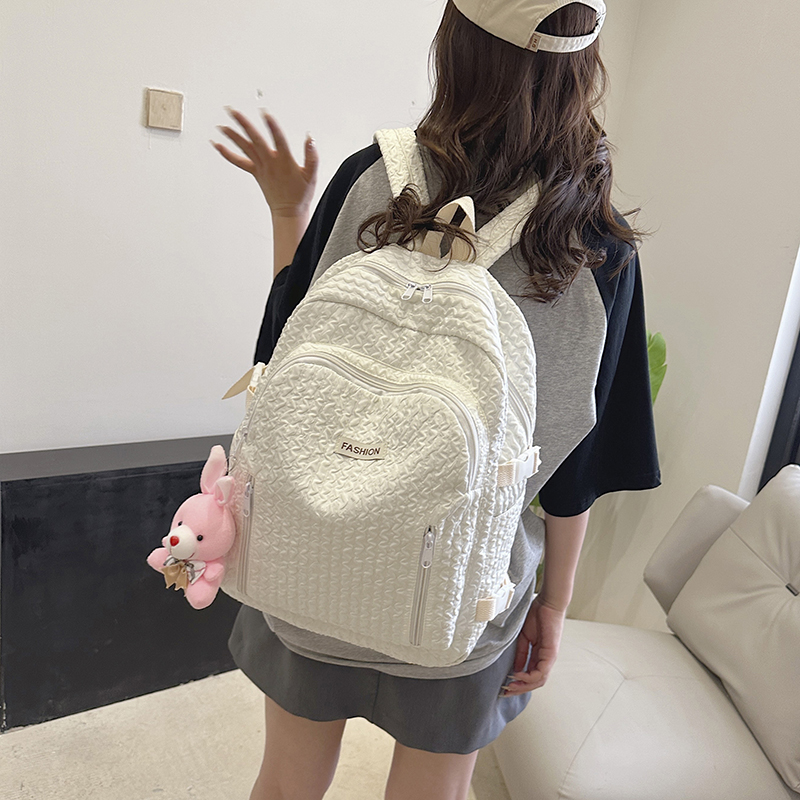Large Waterproof 20 Inch Solid Color School Daily School Backpack display picture 2