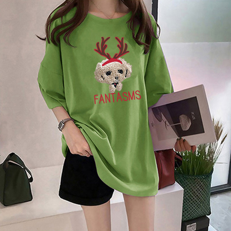 Women's T-shirt Short Sleeve T-Shirts Printing Casual Cartoon Letter Dog display picture 3