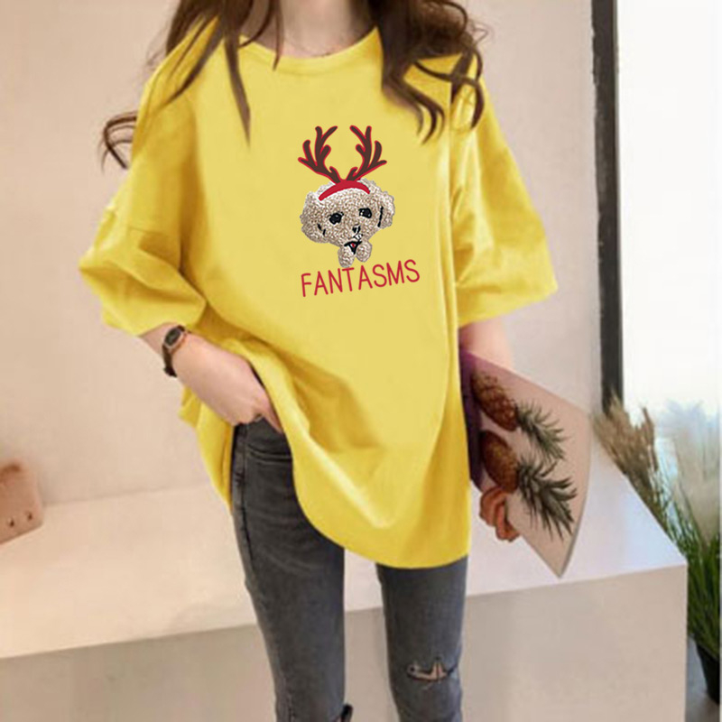 Women's T-shirt Short Sleeve T-Shirts Printing Casual Cartoon Letter Dog display picture 2