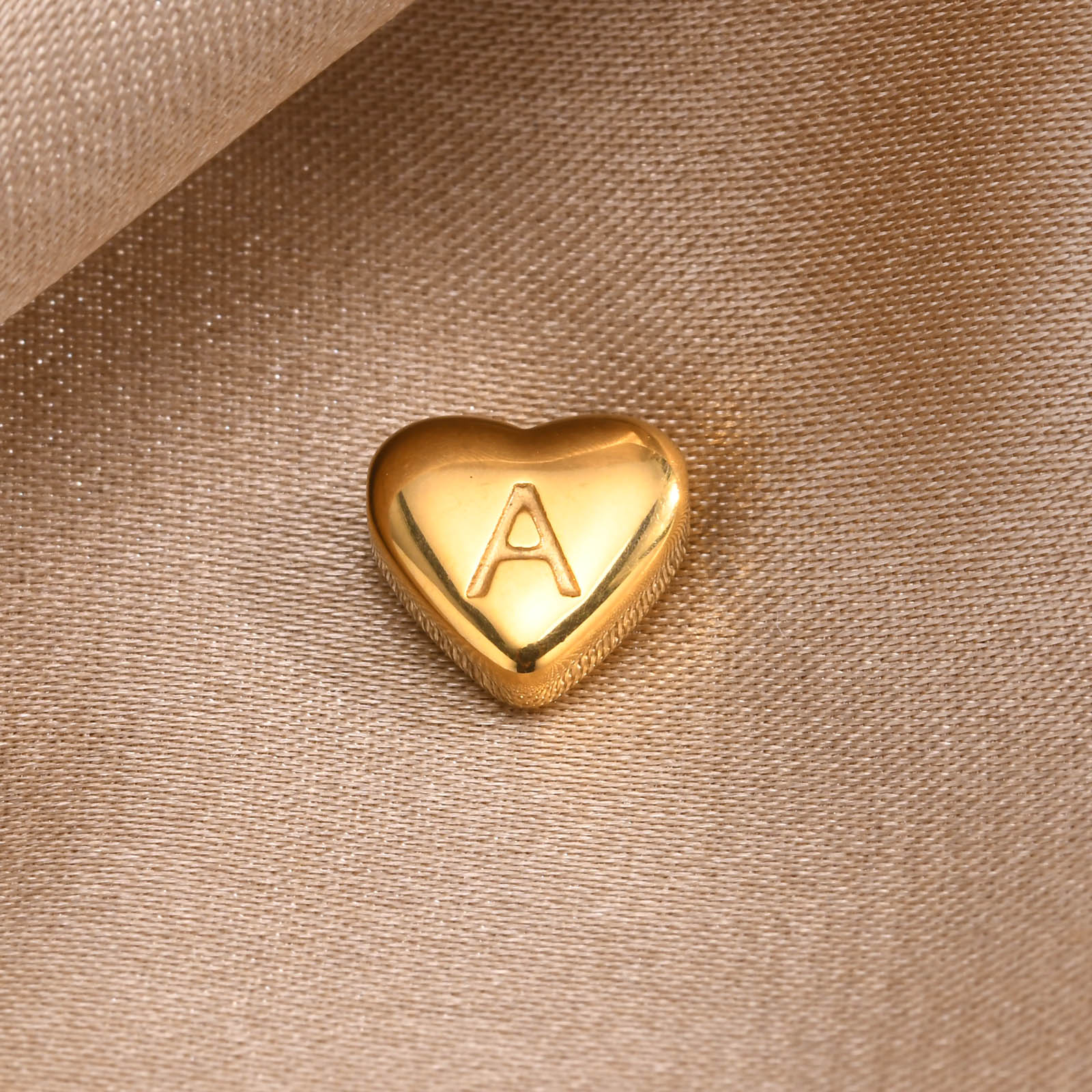 1 Piece Diameter 8mm 1.7MM 304 Stainless Steel Gold Plated Heart Shape Pendant display picture 10