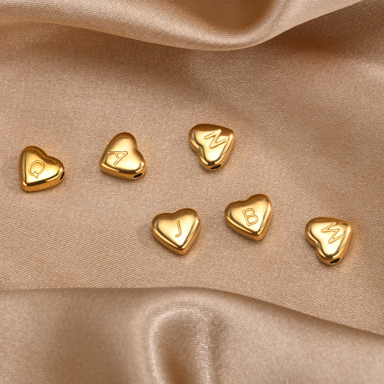 1 Piece Diameter 8mm 1.7MM 304 Stainless Steel Gold Plated Heart Shape Pendant display picture 13