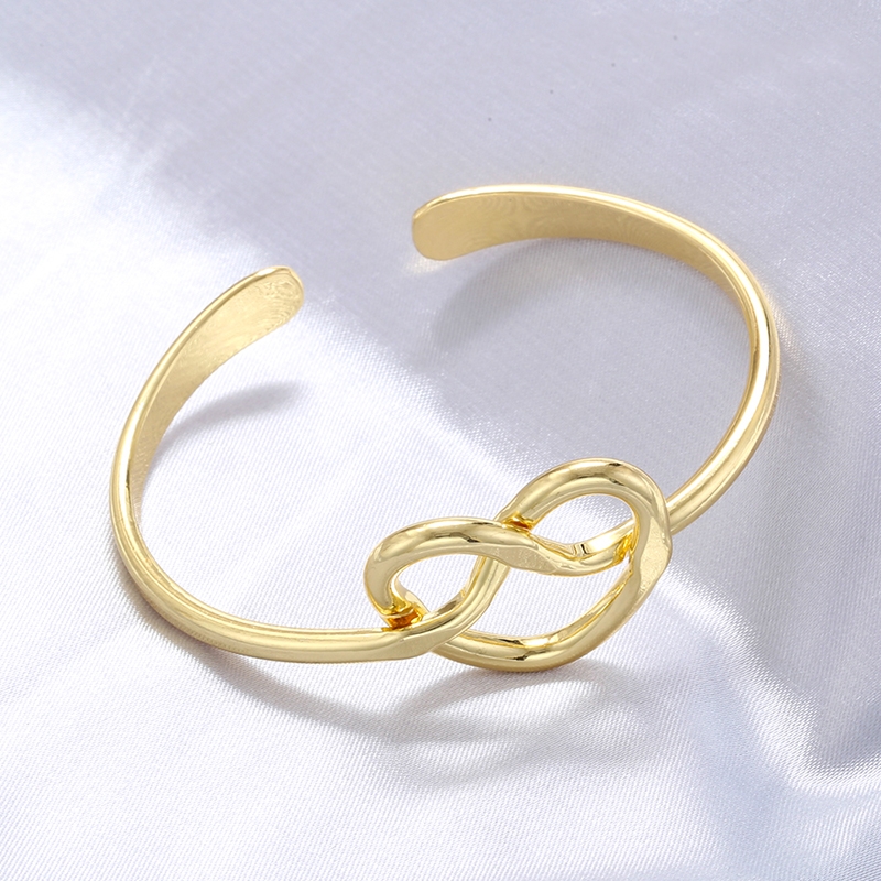 Copper Casual Elegant Simple Style Bow Knot Bangle display picture 5