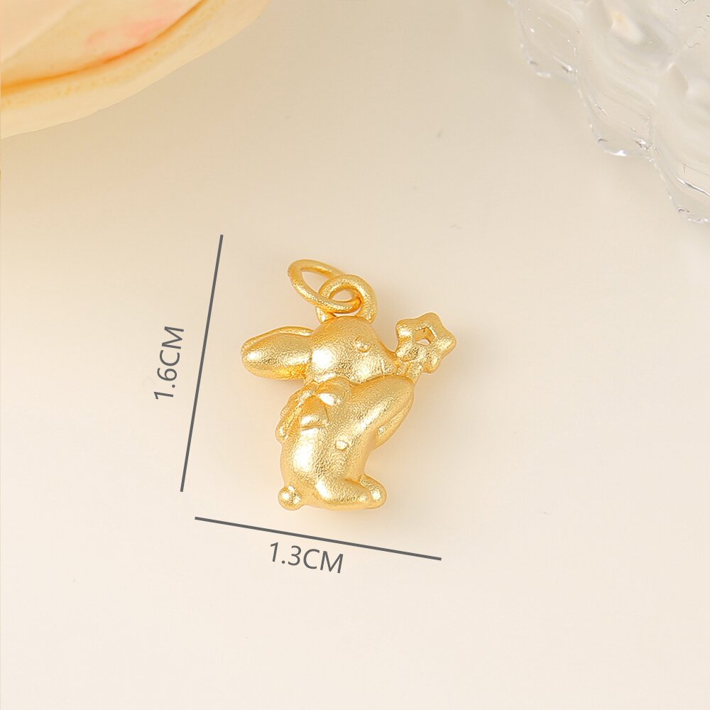 1 Piece 16 * 13mm Copper 18K Gold Plated Rabbit Polished Pendant display picture 2