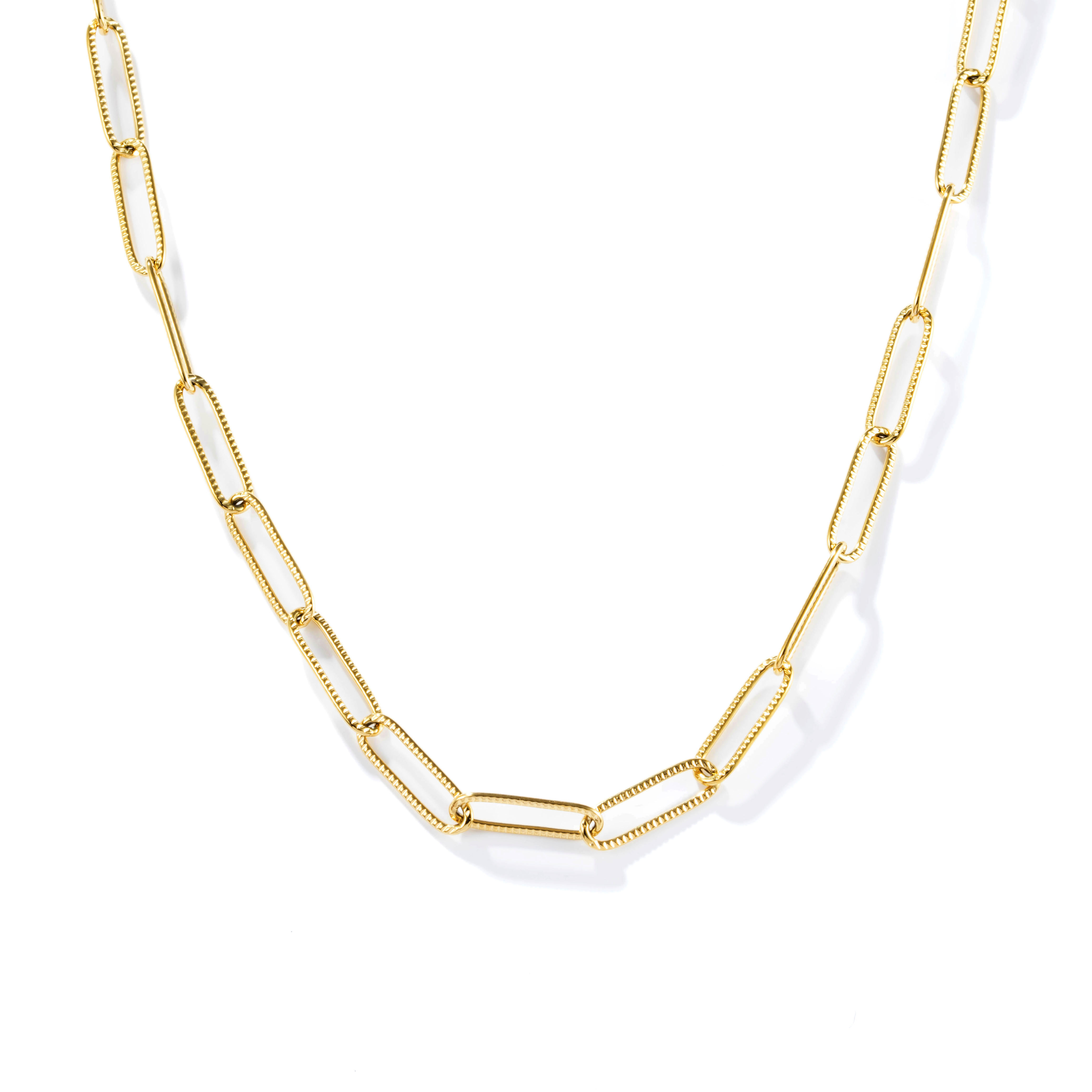 304 Stainless Steel 18K Gold Plated Simple Style Plating Solid Color Necklace display picture 3