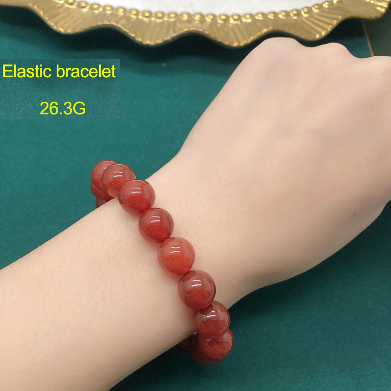 Vintage Style Simple Style Solid Color Agate Beaded Women's Bracelets Necklace display picture 2