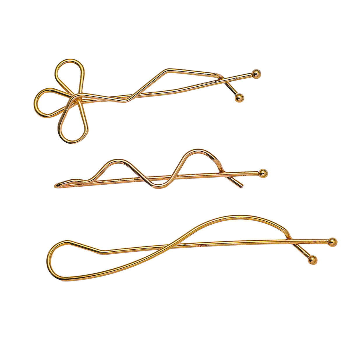Women's Simple Style Classic Style Solid Color Alloy Plating Hair Clip display picture 1