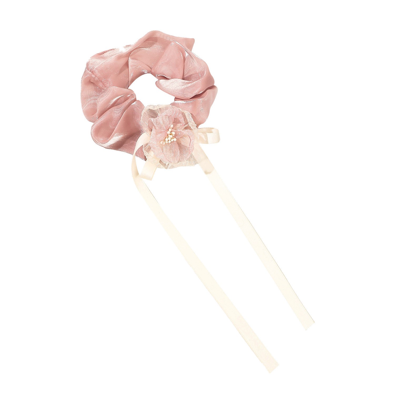 Femmes Sucré Commuer Fleur Chiffon Attache-Cheveux display picture 3