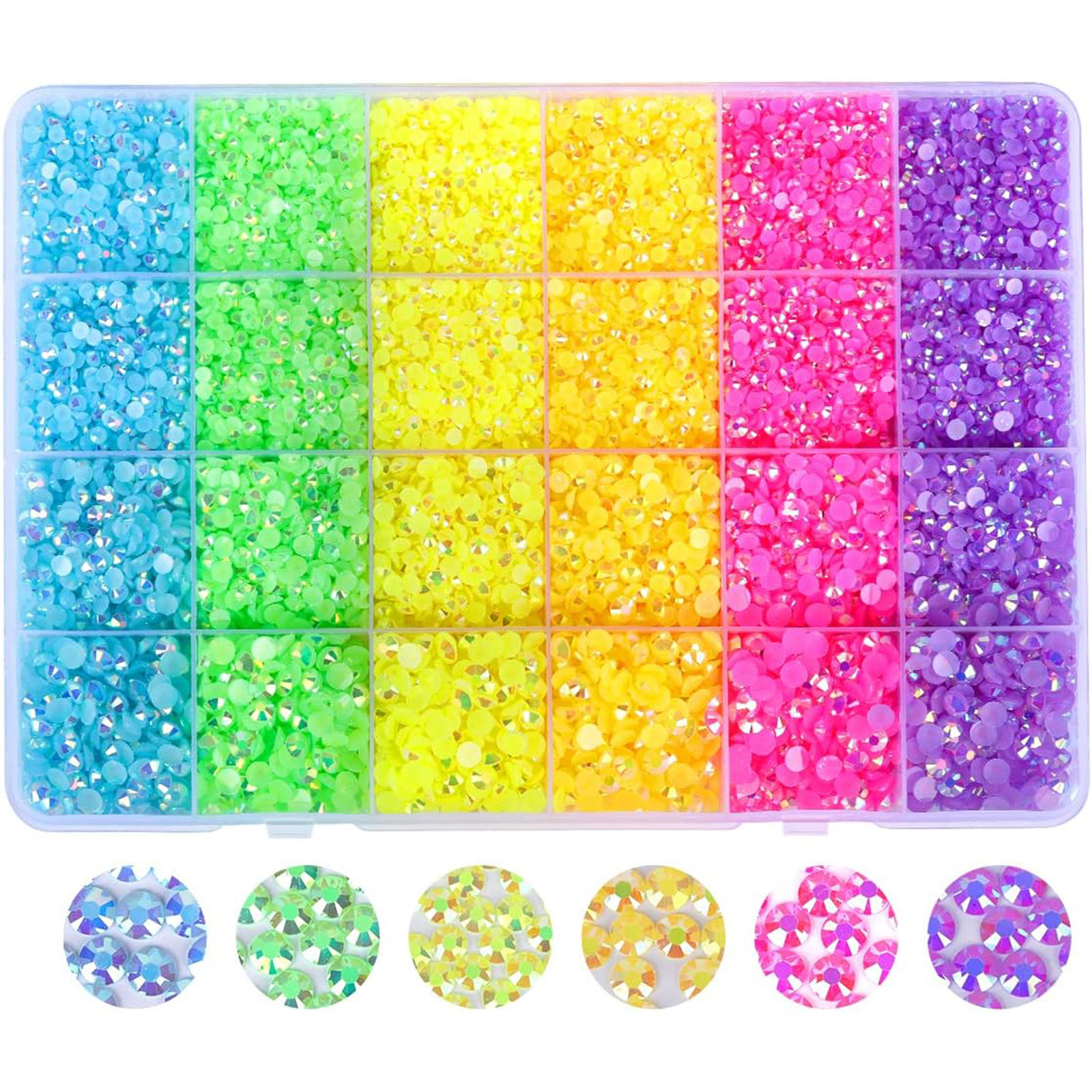 Simple Style Classic Style Colorful Resin Nail Decoration Accessories 1 Box display picture 4