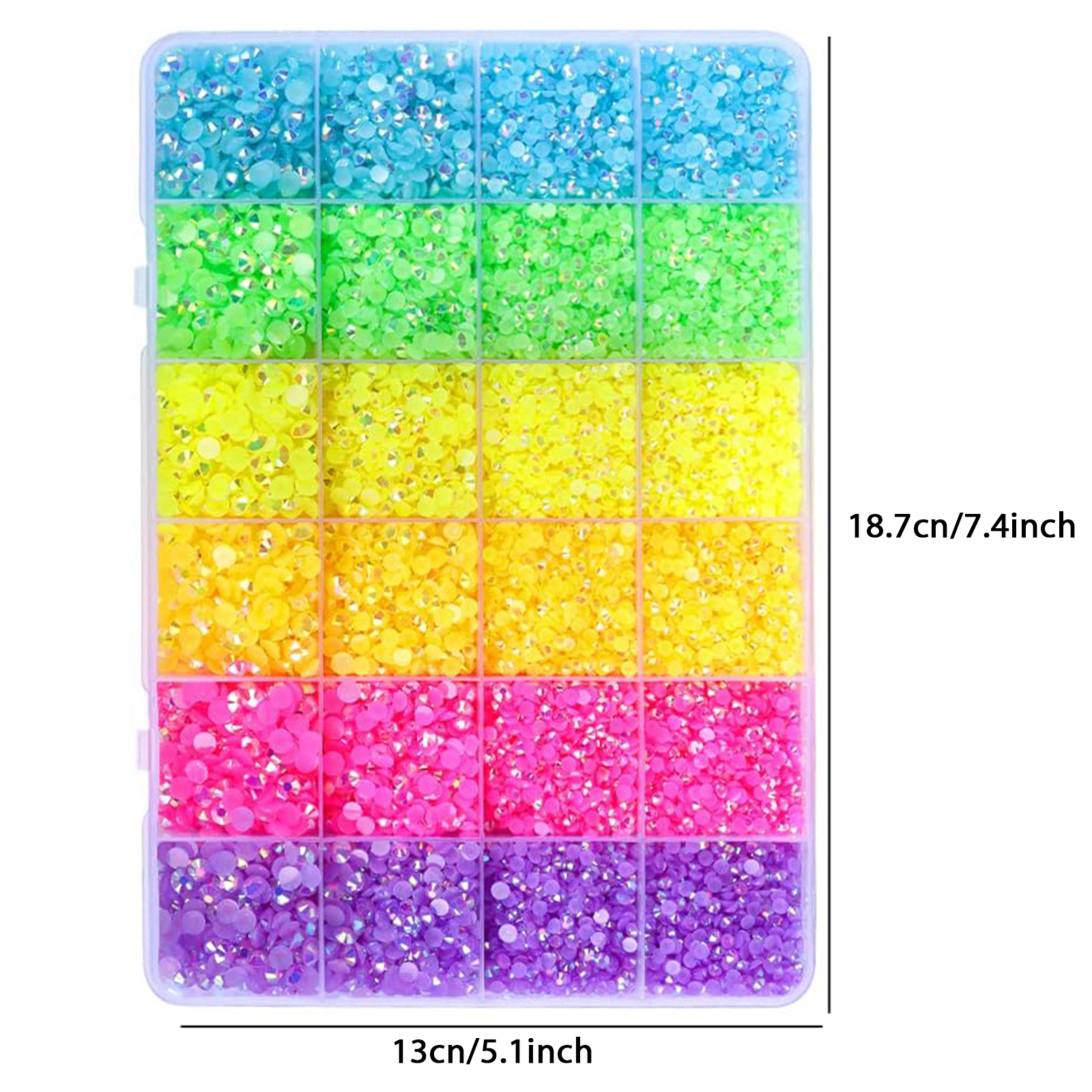 Simple Style Classic Style Colorful Resin Nail Decoration Accessories 1 Box display picture 5