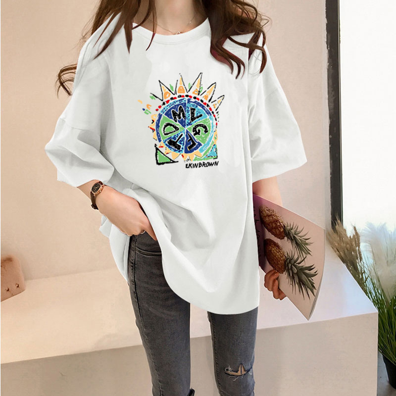 Women's T-shirt Short Sleeve T-Shirts Printing Casual Letter display picture 3