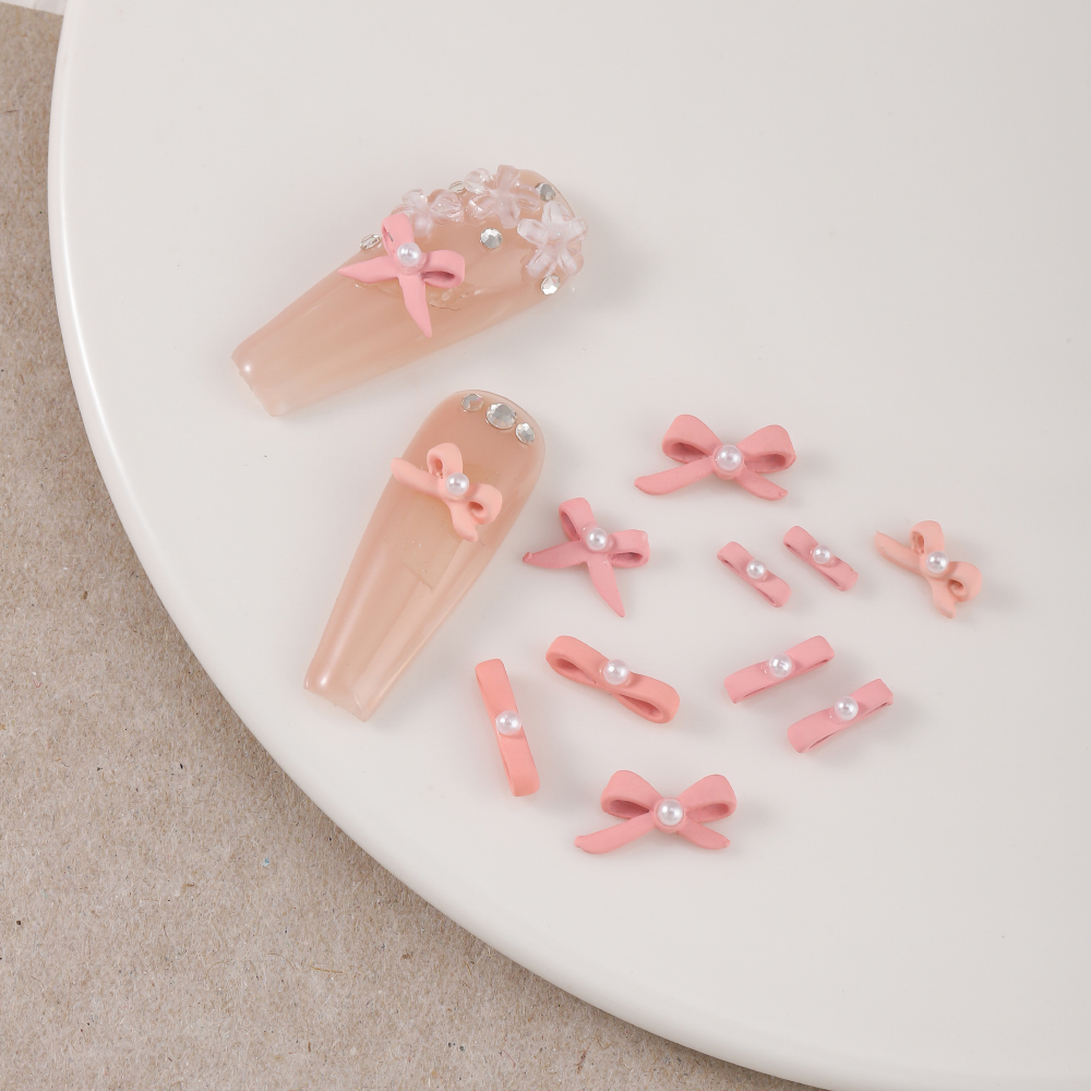 Cute Sweet Bow Knot Zinc Alloy Nail Decoration Accessories 60 Pieces Per Pack display picture 5