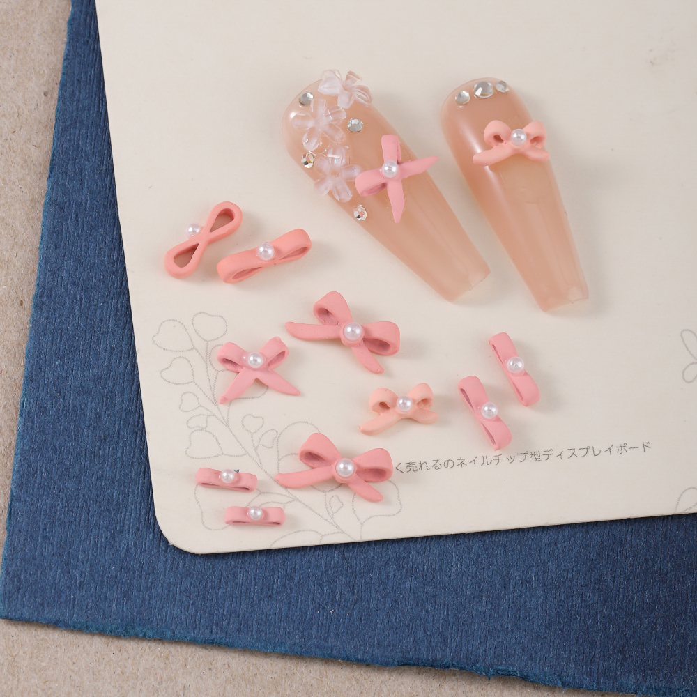 Süß Süss Bogenknoten Zinklegierung Nagel Accessoires 60 Stück Pro Packung display picture 4