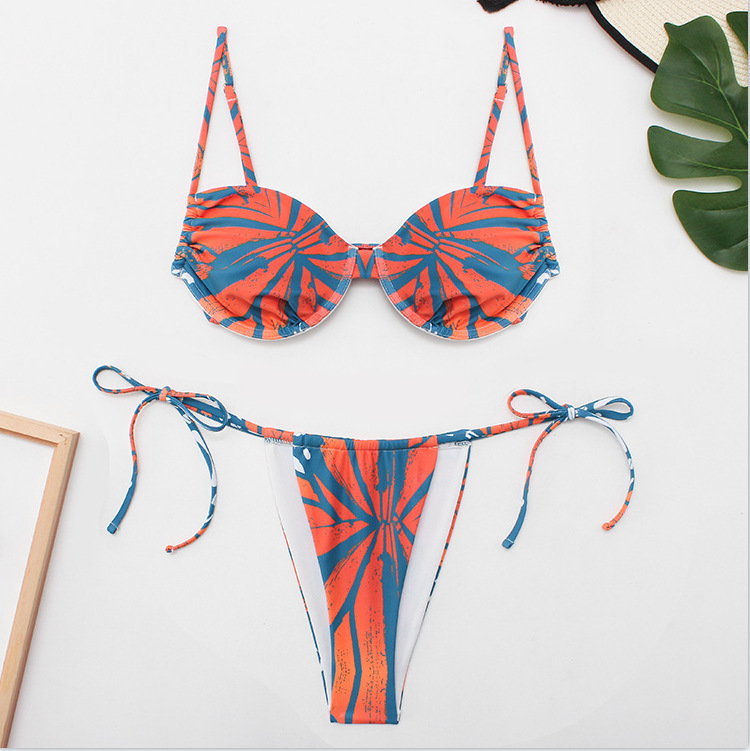 Women's Stripe 2 Pieces Set Bikinis Swimwear display picture 43