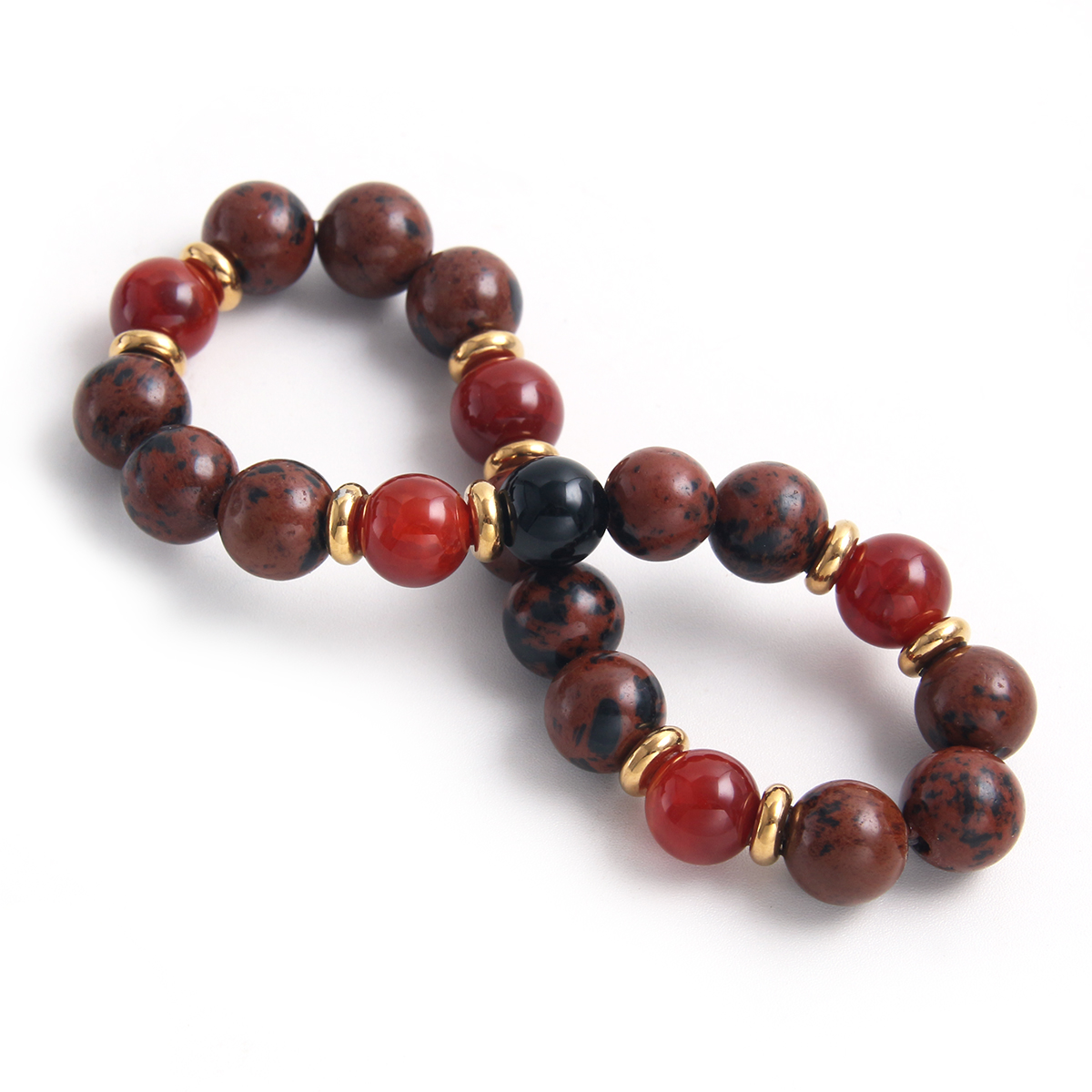 Classic Style Round 316 Stainless Steel  Natural Stone Beaded Unisex Bracelets display picture 2