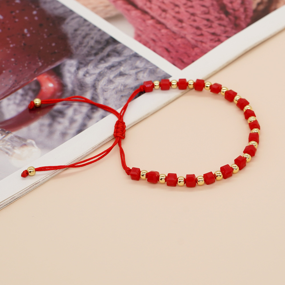Simple Style Classic Style Solid Color Artificial Crystal Beaded Women's Bracelets display picture 2