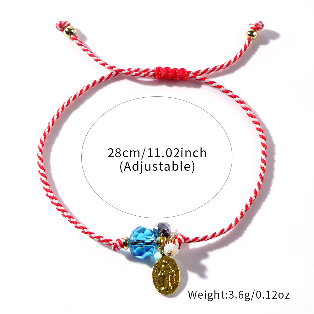 Simple Style Classic Style Color Block Alloy Polyester Handmade Women's Drawstring Bracelets display picture 3