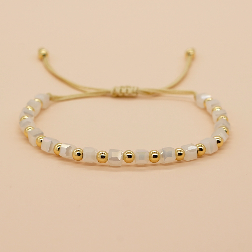 Simple Style Classic Style Solid Color Artificial Crystal Beaded Women's Bracelets display picture 4