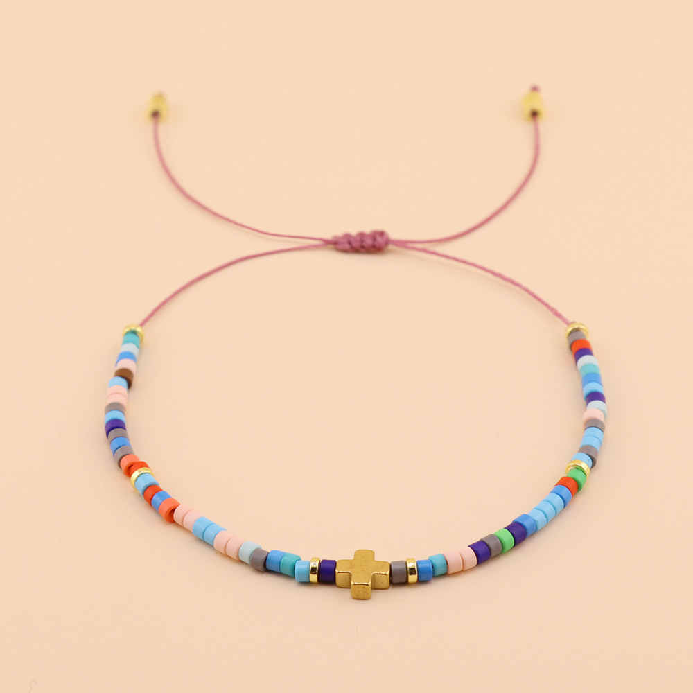 Simple Style Classic Style Color Block Polyester Glass Seed Bead Beaded Women's Bracelets display picture 1
