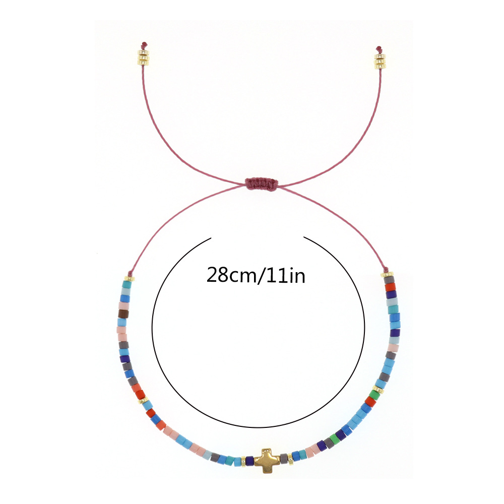 Simple Style Classic Style Color Block Polyester Glass Seed Bead Beaded Women's Bracelets display picture 3