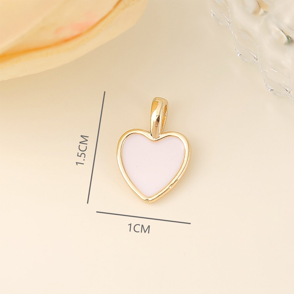 1 Piece 15 * 10mm Copper 18K Gold Plated Heart Shape Polished Pendant display picture 2