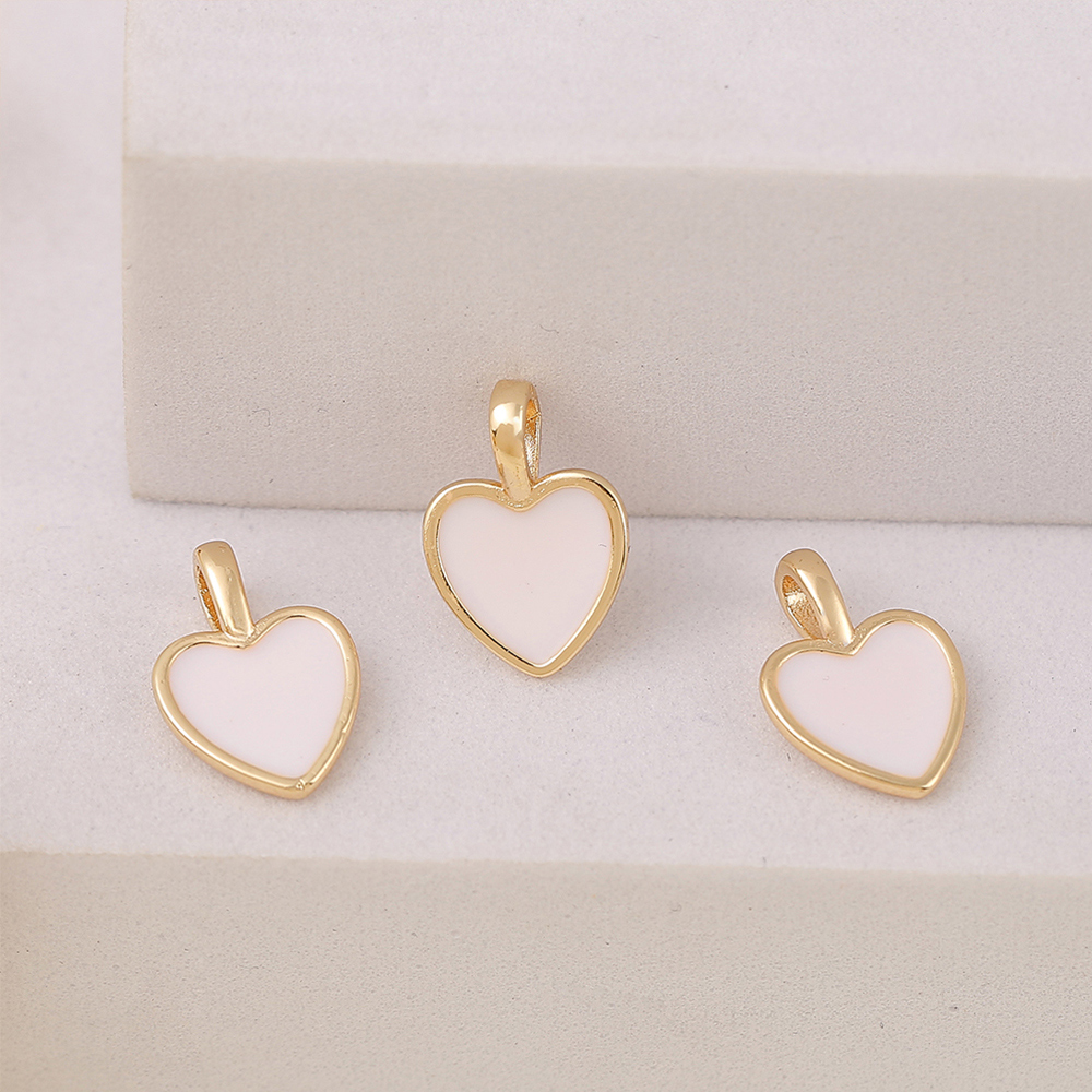 1 Piece 15 * 10mm Copper 18K Gold Plated Heart Shape Polished Pendant display picture 5