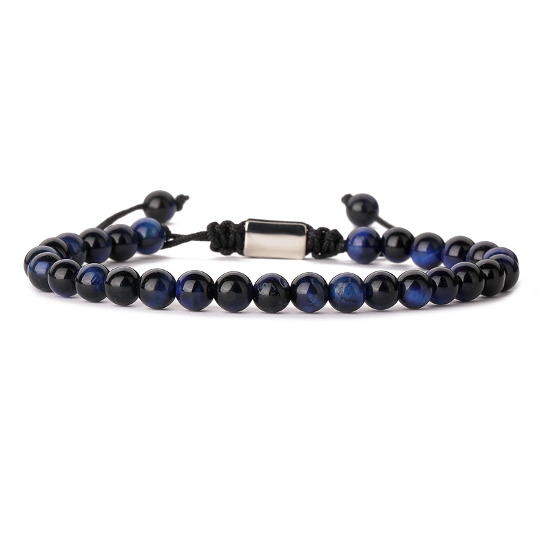 Ethnic Style Simple Style Round Natural Stone Beaded Unisex Bracelets display picture 3