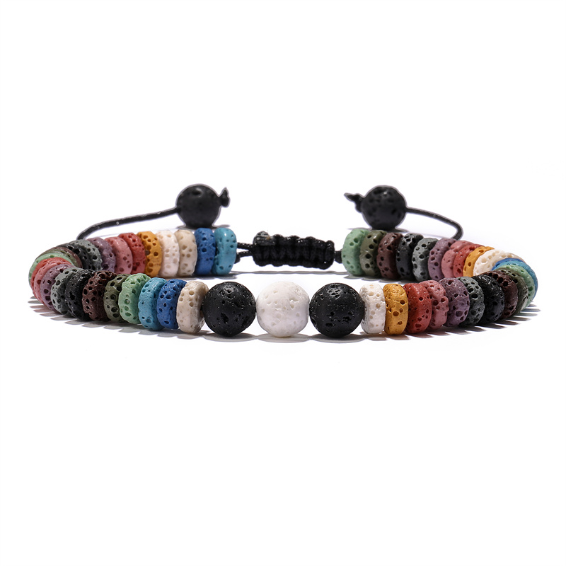 Ethnic Style Simple Style Round Natural Stone Beaded Unisex Bracelets display picture 7