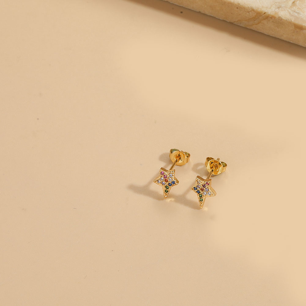 1 Paire Style Vintage Noeud D'Arc Incruster Le Cuivre Zircon Plaqué Or 14K Des Boucles D'Oreilles display picture 1