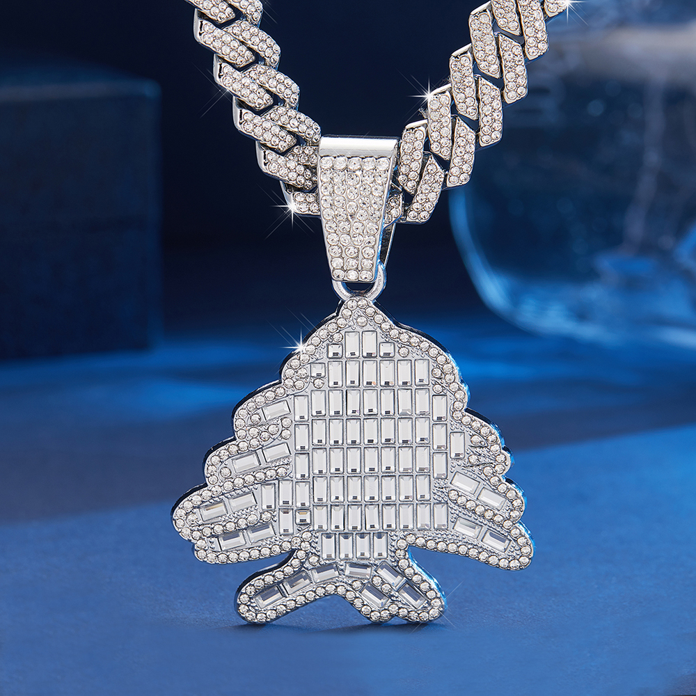 Hip-Hop Christmas Tree Tree Zinc Alloy Inlay Rhinestones Unisex Pendant Necklace display picture 2