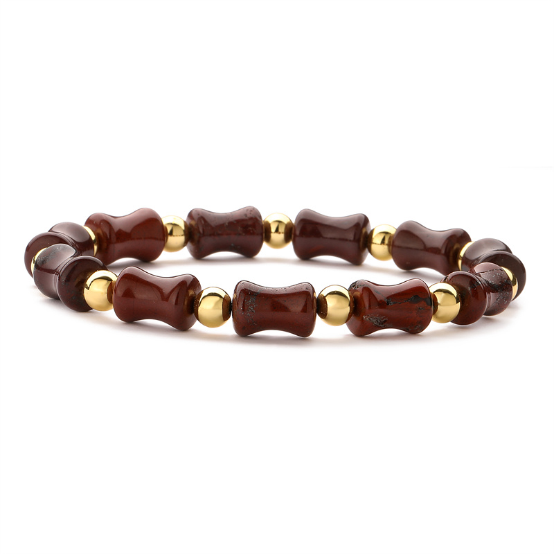 Ethnic Style Round Bamboo Natural Stone Beaded Unisex Bracelets display picture 10