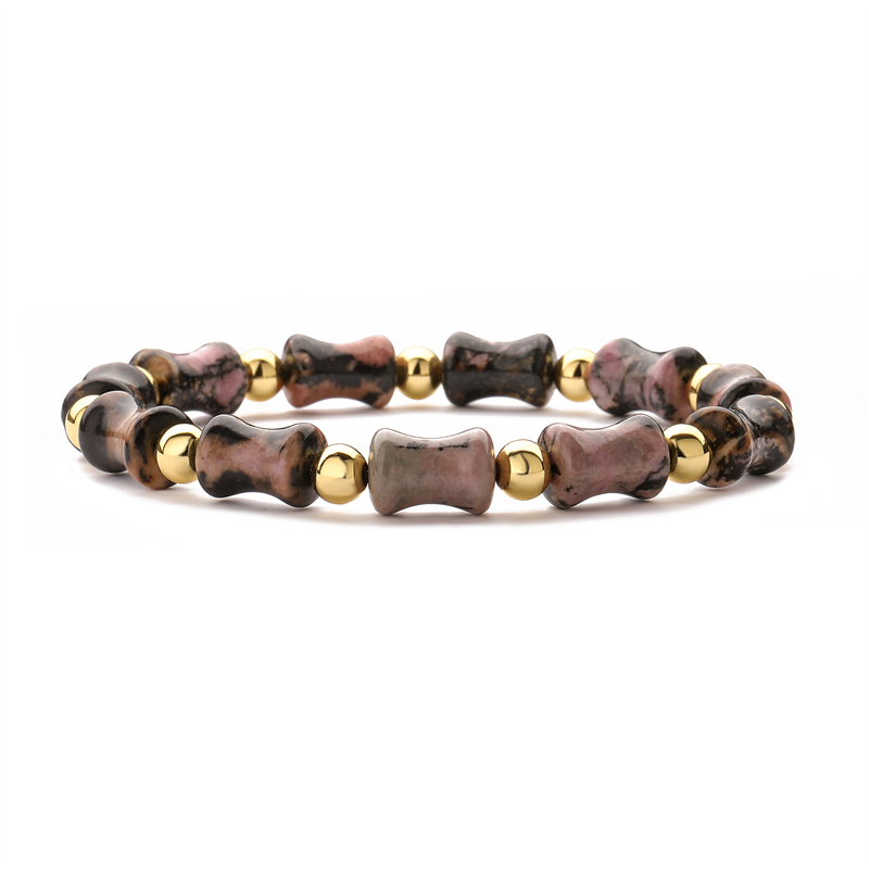Ethnic Style Round Bamboo Natural Stone Beaded Unisex Bracelets display picture 11