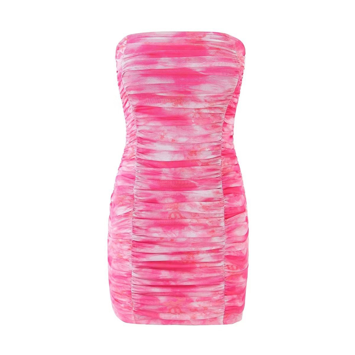 Women's Sheath Dress Streetwear Strapless Backless Sleeveless Abstract Midi Dress Daily display picture 2