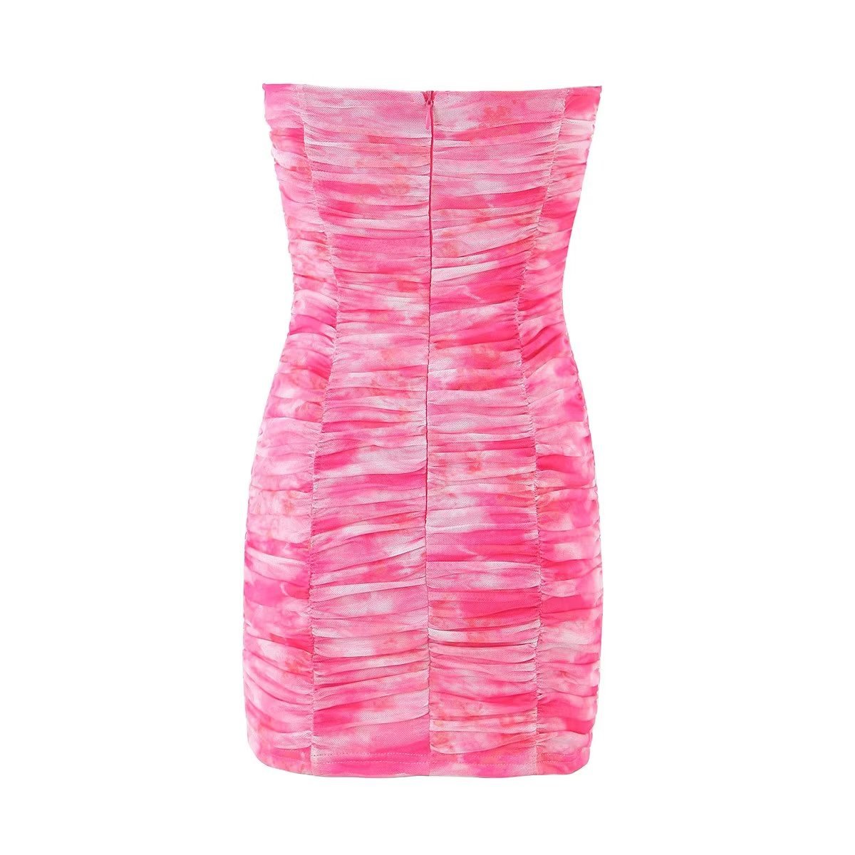 Women's Sheath Dress Streetwear Strapless Backless Sleeveless Abstract Midi Dress Daily display picture 3