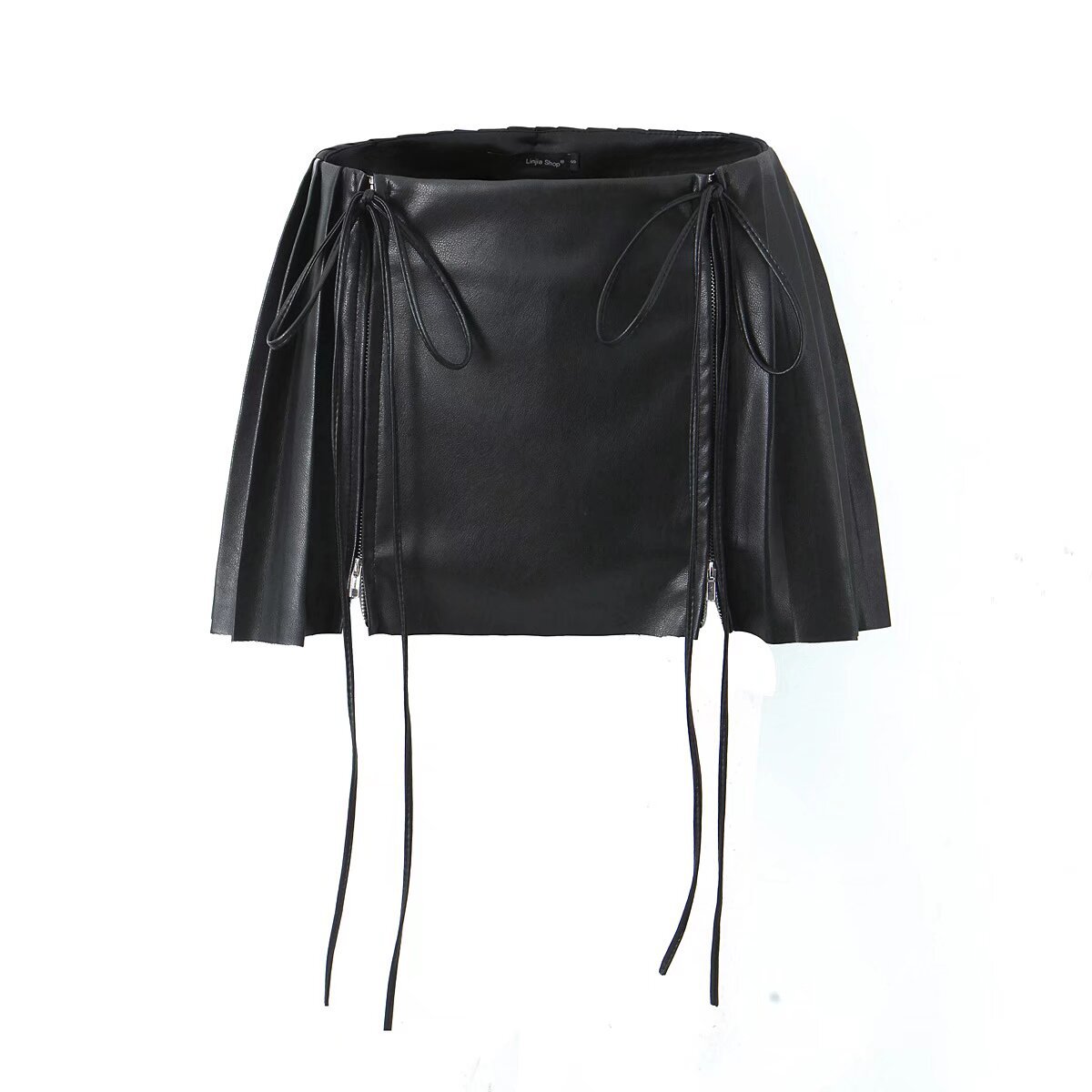 Summer Sexy Solid Color Pu Polyester Above Knee Skirts display picture 2