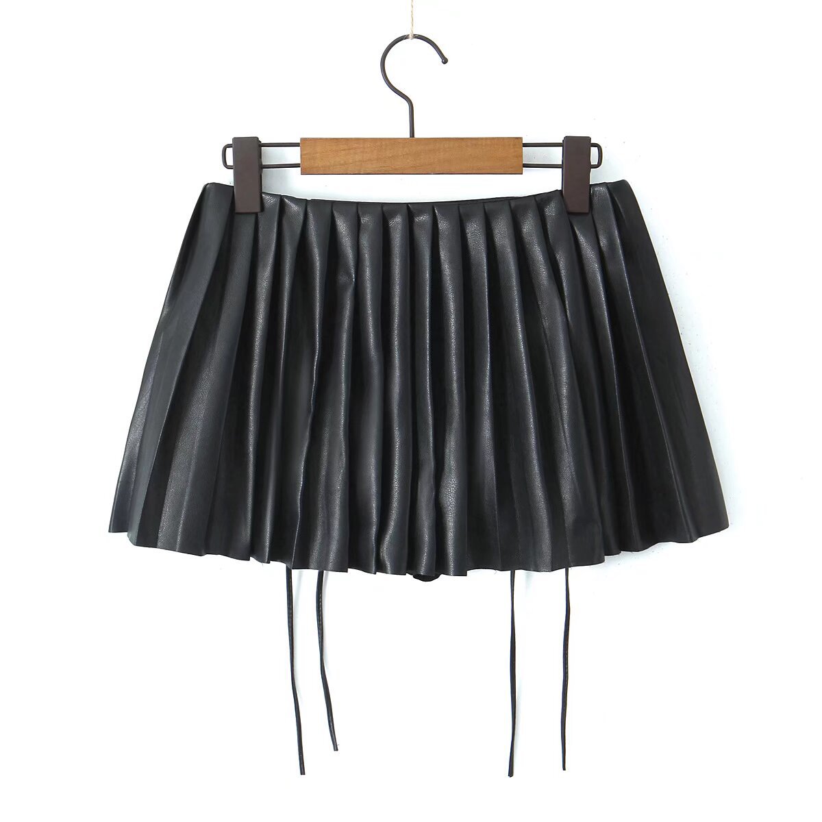 Summer Sexy Solid Color Pu Polyester Above Knee Skirts display picture 7