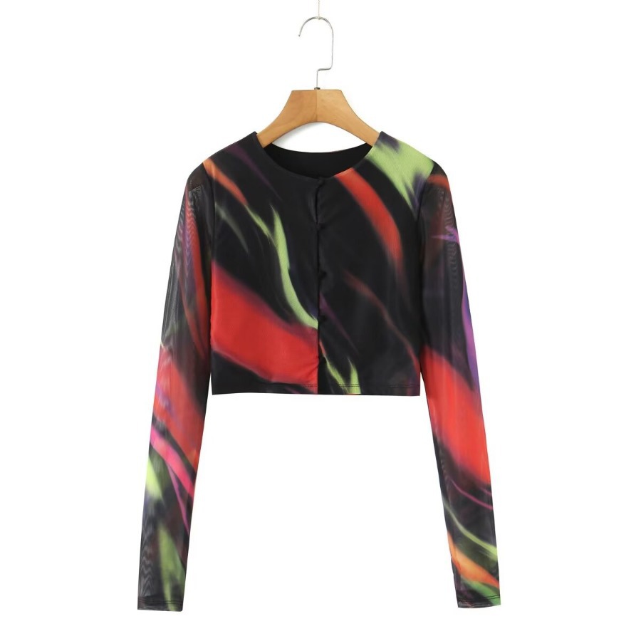 Women's T-shirt Long Sleeve T-Shirts Streetwear Color Block display picture 1