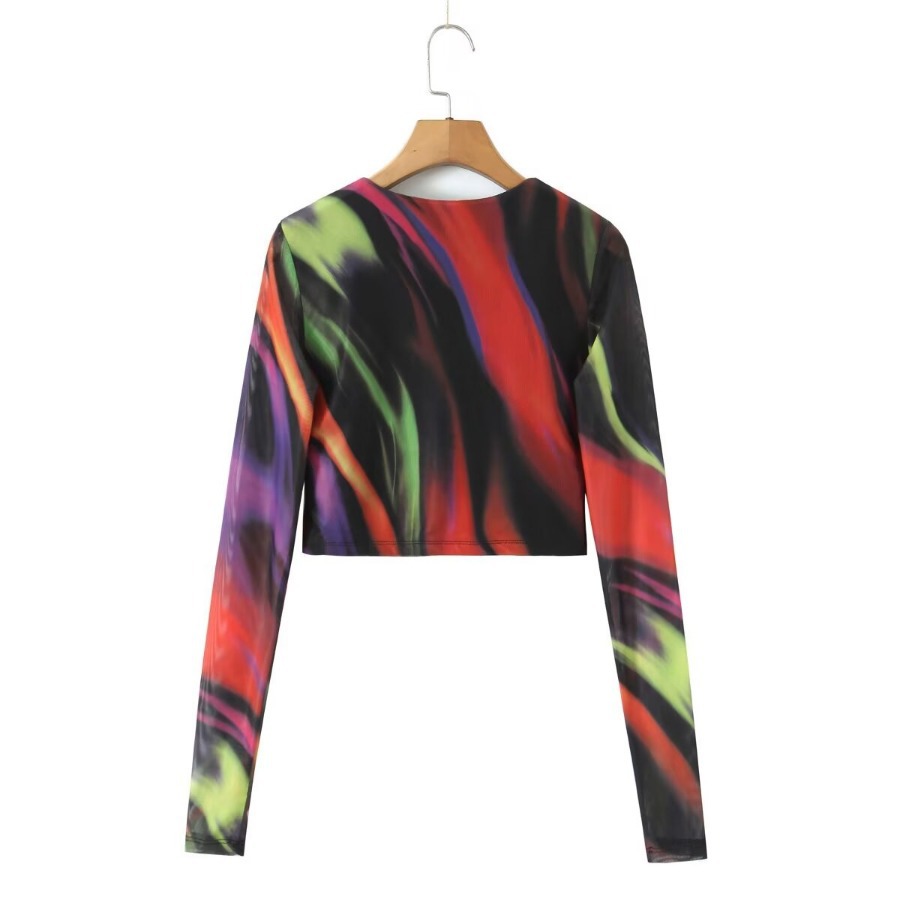 Women's T-shirt Long Sleeve T-Shirts Streetwear Color Block display picture 7