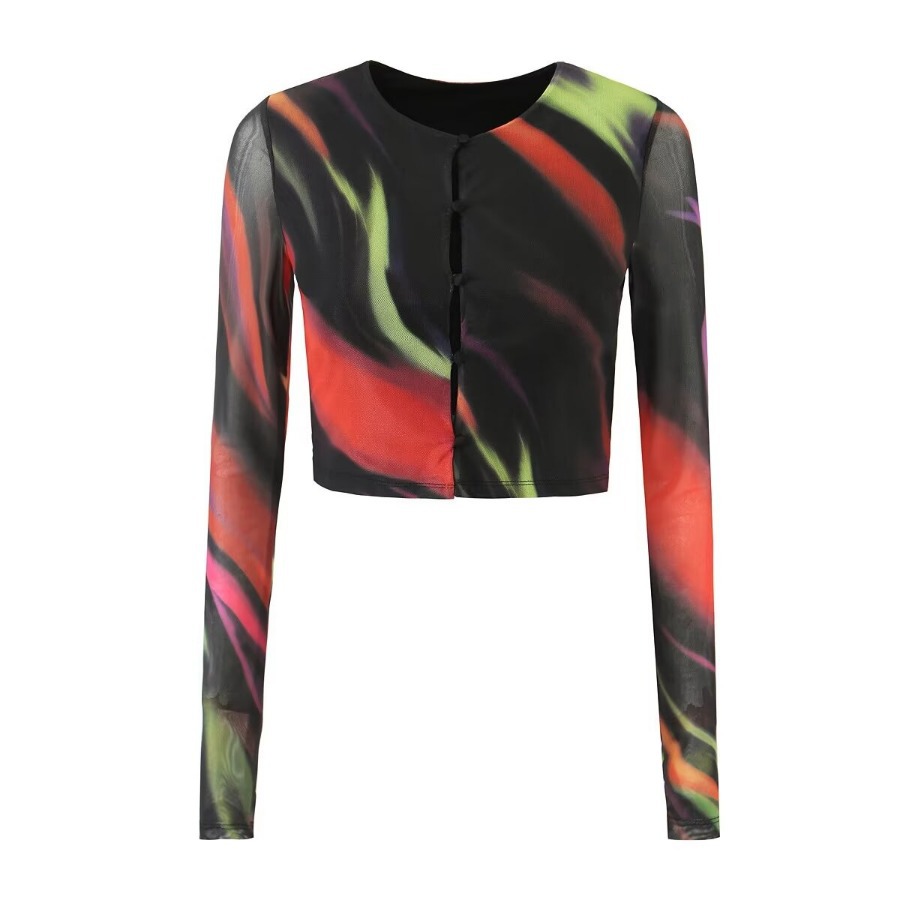 Women's T-shirt Long Sleeve T-Shirts Streetwear Color Block display picture 12