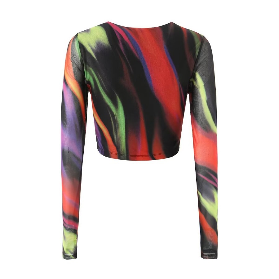Women's T-shirt Long Sleeve T-Shirts Streetwear Color Block display picture 13