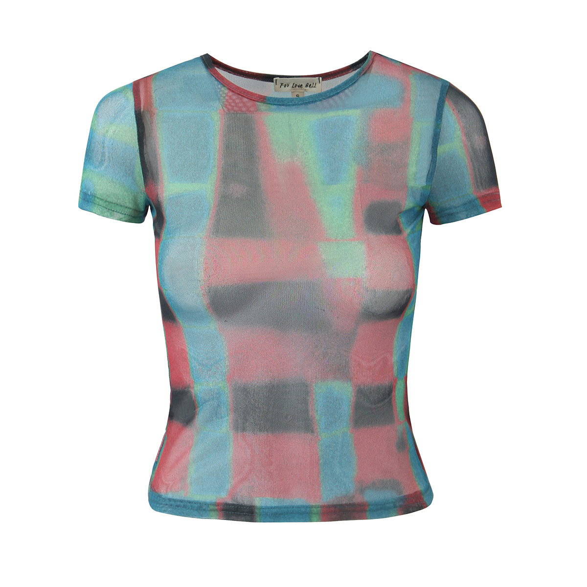 Women's T-shirt Short Sleeve T-Shirts Streetwear Color Block display picture 31