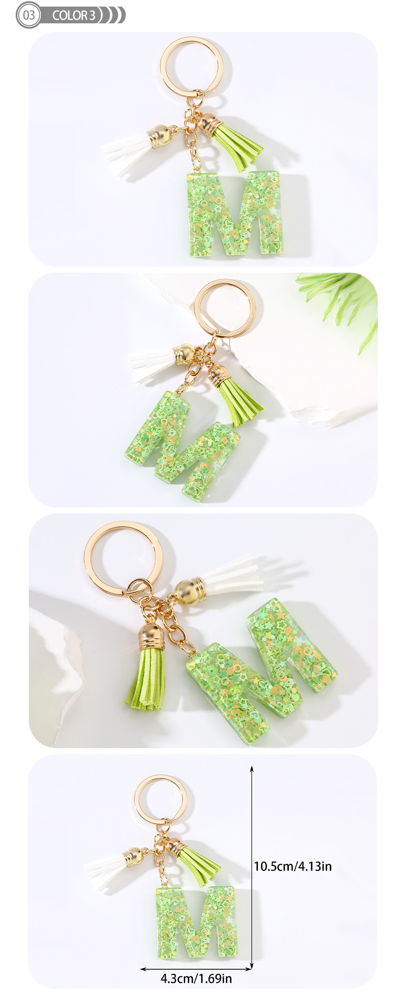 Cute Commute Sequins Alloy Resin Epoxy Bag Pendant Keychain display picture 3