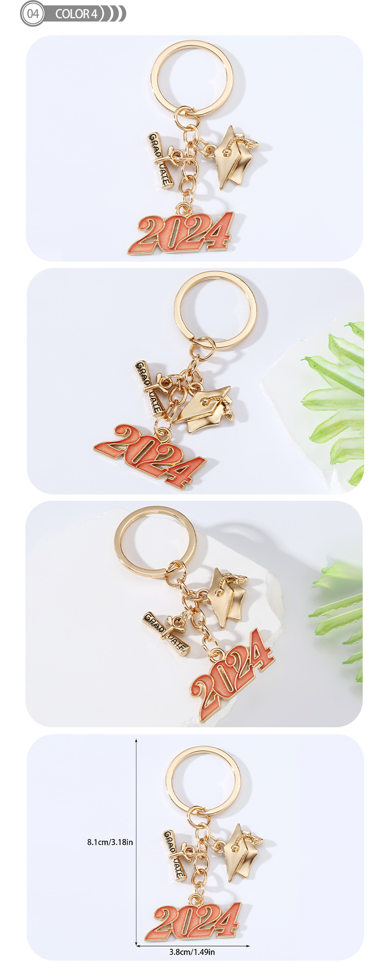 Modern Style Classic Style Letter Number Alloy Bag Pendant Keychain display picture 4