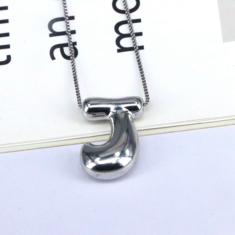 Copper Silver Plated Simple Style Classic Style Plating Letter Pendant Necklace display picture 20