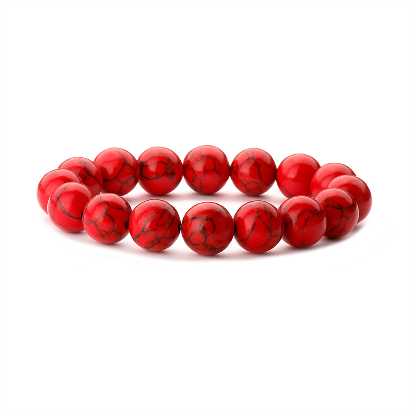 Ethnic Style Round Natural Stone Copper Beaded Women's Bracelets display picture 5
