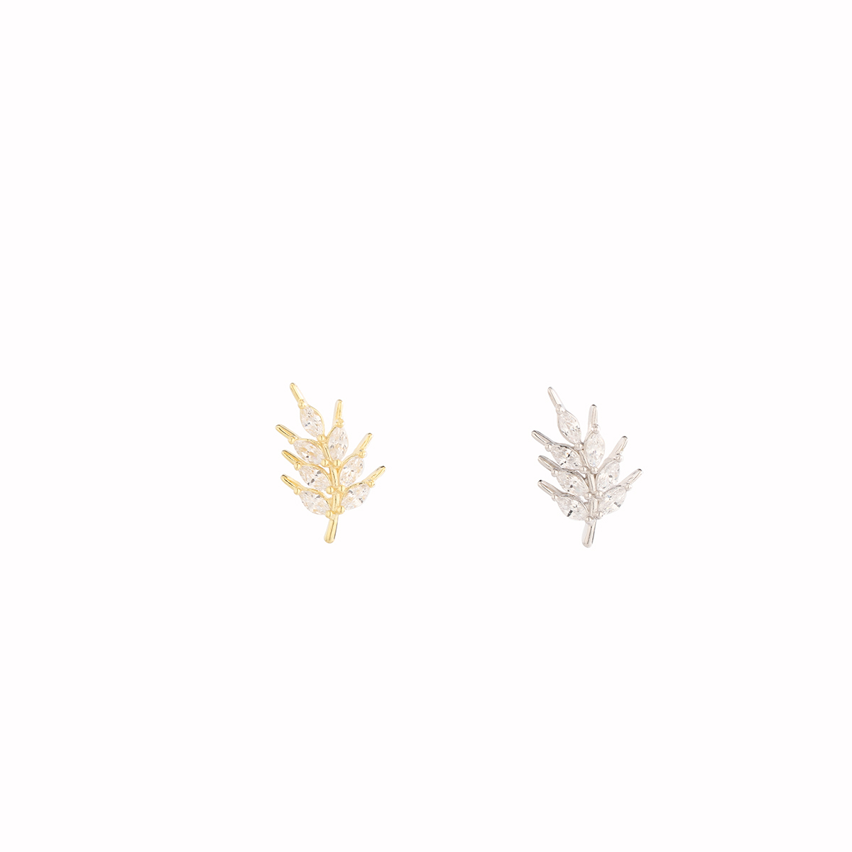 1 Pair Simple Style Classic Style Grain Plating Inlay Sterling Silver Zircon 14K Gold Plated Ear Studs display picture 4