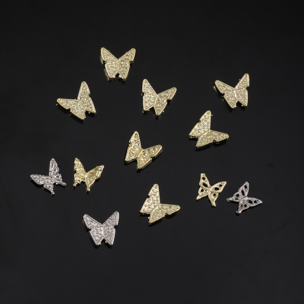 Sweet Simple Style Butterfly Zinc Alloy Nail Decoration Accessories 60 Pieces Per Pack display picture 2