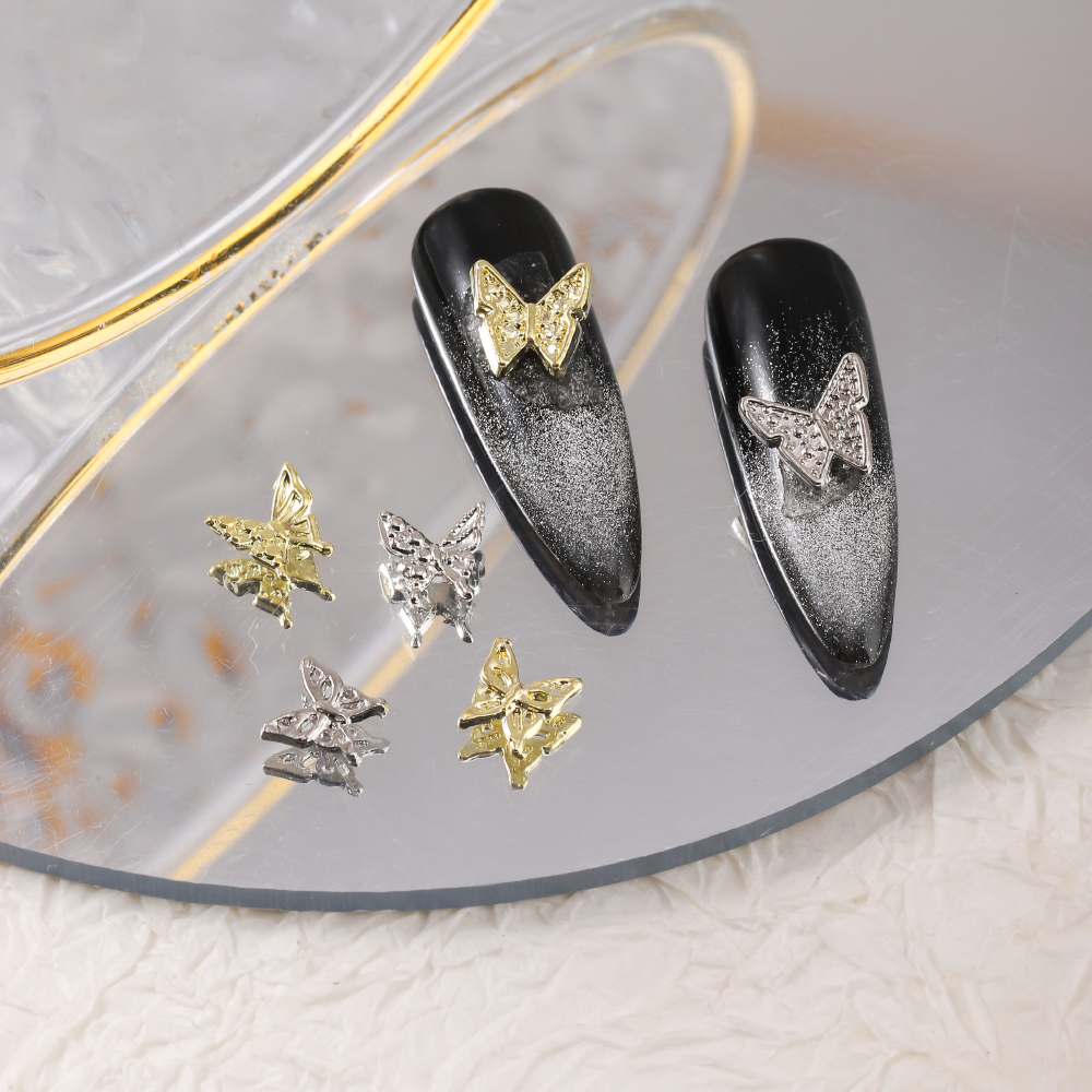 Sweet Simple Style Butterfly Zinc Alloy Nail Decoration Accessories 60 Pieces Per Pack display picture 4