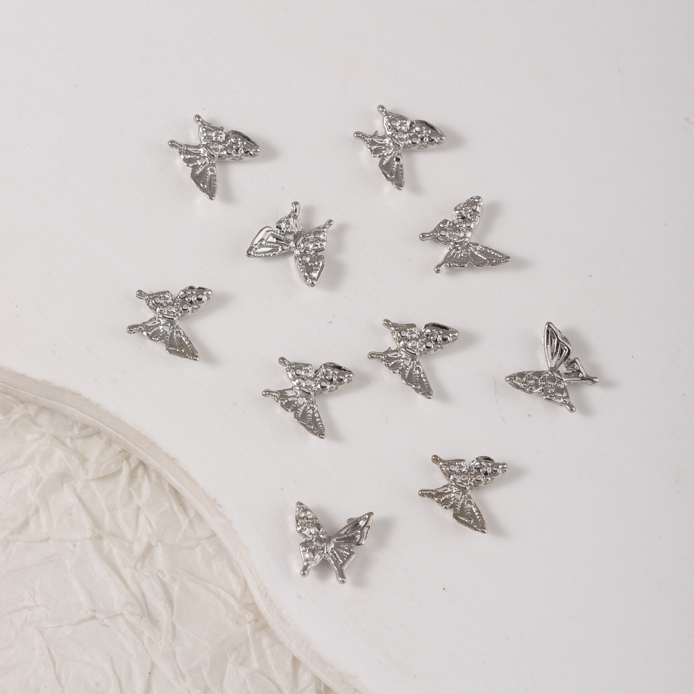 Sweet Simple Style Butterfly Zinc Alloy Nail Decoration Accessories 60 Pieces Per Pack display picture 8