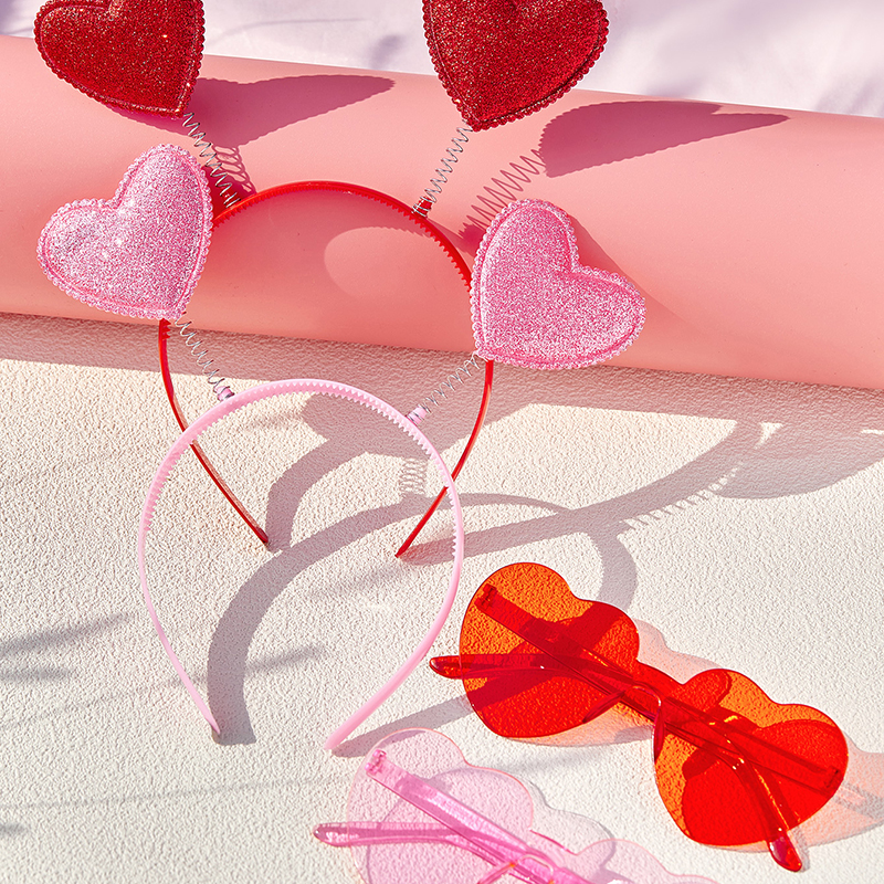 Cute Shiny Heart Shape Plastic Women's Jewelry Set display picture 3