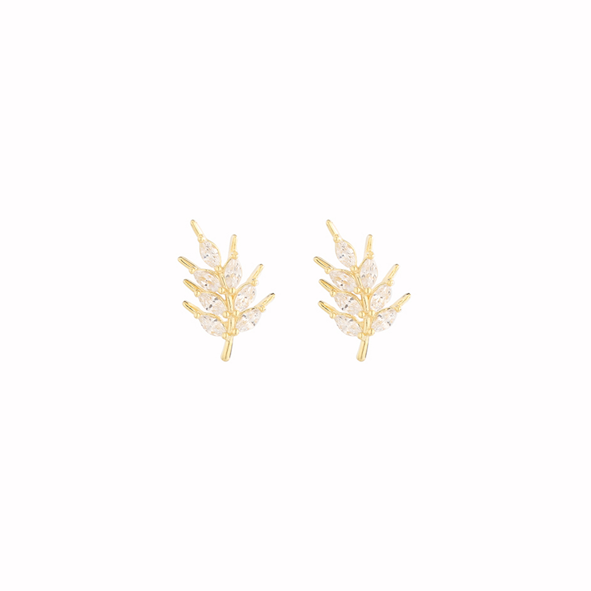1 Pair Simple Style Classic Style Grain Plating Inlay Sterling Silver Zircon 14K Gold Plated Ear Studs display picture 5